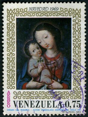 Venezuela - 1969 - Natal Virgen del Rosario Autor Anonimo Aereo - 0.75Bs