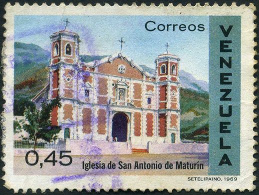 Venezuela - 1970 - Arquitectura Colonial Iglesia San Antonio de Maturin - 0.45Bs
