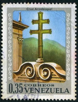Venezuela - 1970 - Imagenes Religiosas Cruz Arzobispal - 0.35Bs