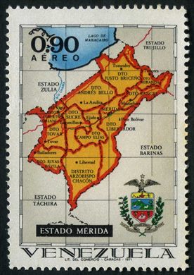 Venezuela - 1971 - Estados de Venezuela - Estado Merida - 0.90Bs Aereo