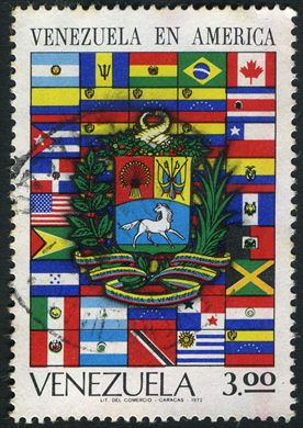 Venezuela - 1972 - Venezuela en America - Escudo Nacional - 3Bs