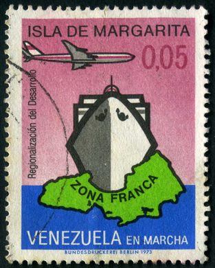 Venezuela - 1973 - Venezuela en Marcha Zona Franca Isla Margarita - 0.05Bs