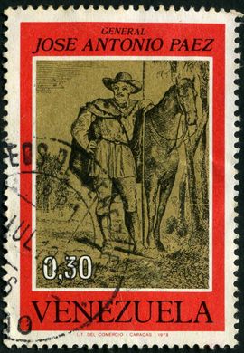 Venezuela - 1973 - Centenario Muerte Jose Antonio Paez con caballo - 0.30Bs