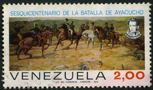 Venezuela - 1974 - Sesquicentenario Batalla de Ayacucho - Caballeria - 2Bs