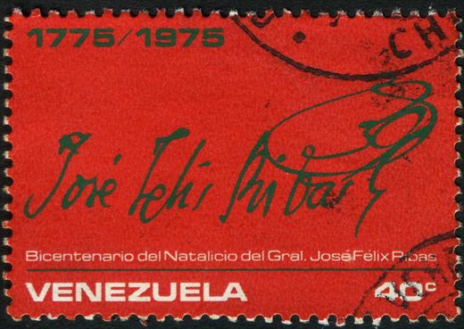 Venezuela - 1975 - Bicentenario Natalicio Jose Felix Ribas - Assinatura - 0.40Bs