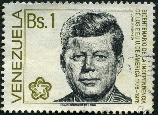 Venezuela - 1976 - Bicentenario Independencia EUA John F Kennedy - 1Bs