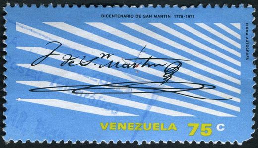 Venezuela - 1978 - Bicentenario San Martin Firma Autografa - 75C