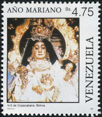 Venezuela - 1988 - Ano Mariano - NS Copacabana Bolivia - 4.75Bs