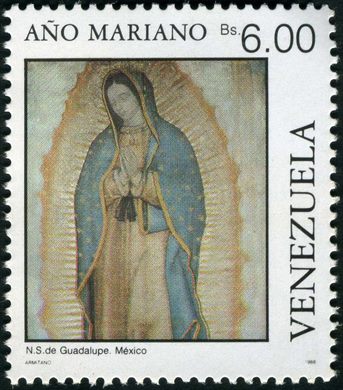 Venezuela - 1988 - Ano Mariano - NS Guadalupe Mexico - 6Bs