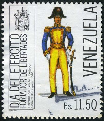 Venezuela - 1988 - Dia del Ejercito Forjador de Libertades - General de Brigada 1820 - 11.50Bs