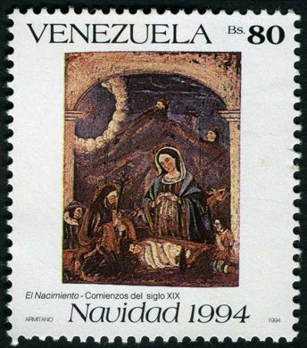 Venezuela - 1994 - Natal - El Nacimiento Siglo XIX Virgem - 80Bs