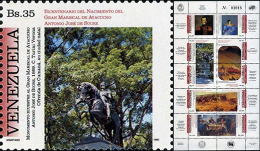 Venezuela - 1995 - Bicentenario Sucre - Monumento Ecuestre Cumana - 35Bs
