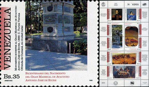 Venezuela - 1995 - Bicentenario Sucre - Batalla de Pichincha Paisaje - 40Bs