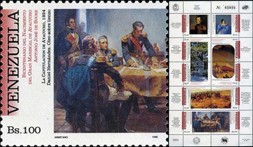 Venezuela - 1995 - Bicentenario Sucre - Capitulacion de Ayacucho - 100Bs