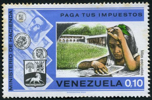 Venezuela - Sem Data - Ministerio de Hacienda Paga tus Impuestos - Mas Escuelas - 0.10Bs