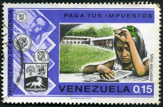 Venezuela - Sem Data - Ministerio de Hacienda Paga tus Impuestos - Mas Escuelas - 0.15Bs