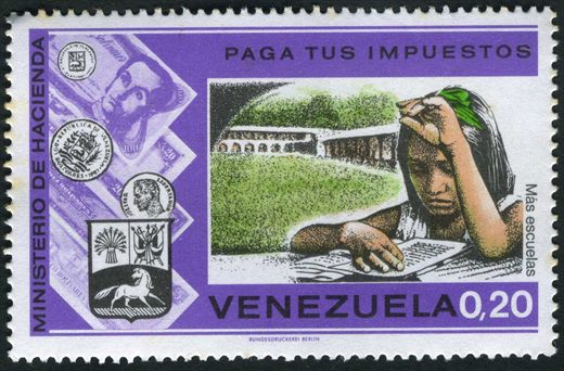 Venezuela - Sem Data - Ministerio de Hacienda Paga tus Impuestos - Mas Escuelas - 0.20Bs