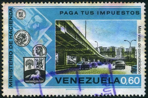 Venezuela - Sem Data - Ministerio de Hacienda Paga tus Impuestos - Mas Vias de Comunicacion - 0.60Bs