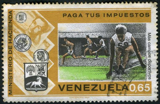 Venezuela - Sem Data - Ministerio de Hacienda Paga tus Impuestos - Mas Campos Deportivos - 0.65Bs