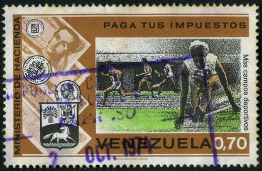 Venezuela - Sem Data - Ministerio de Hacienda Paga tus Impuestos - Mas Campos Deportivos - 0.70Bs