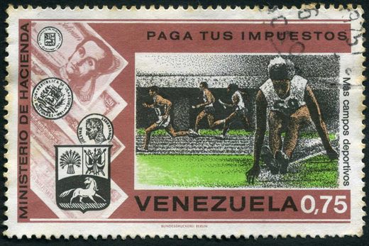 Venezuela - Sem Data - Ministerio de Hacienda Paga tus Impuestos - Mas Campos Deportivos - 0.75Bs