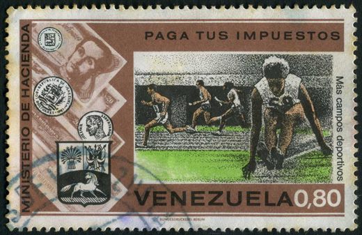 Venezuela - Sem Data - Ministerio de Hacienda Paga tus Impuestos - Mas Campos Deportivos - 0.80Bs