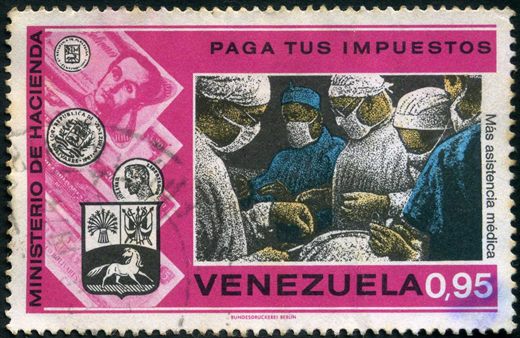 Venezuela - Sem Data - Ministerio de Hacienda Paga tus Impuestos - Mas Asistencia Medica - 0.95Bs