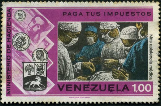 Venezuela - Sem Data - Ministerio de Hacienda Paga tus Impuestos - Mas Asistencia Medica - 1Bs