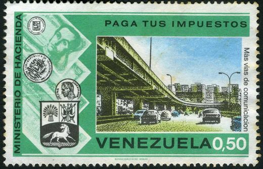 Venezuela - Sem Data - Ministerio de Hacienda Paga tus Impuestos - Mas Vias de Comunicacion - 0.50Bs