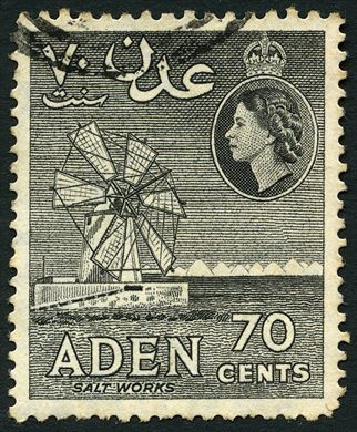 Aden (Colonia Britanica) - 1953 - QEII Salinas - 70C