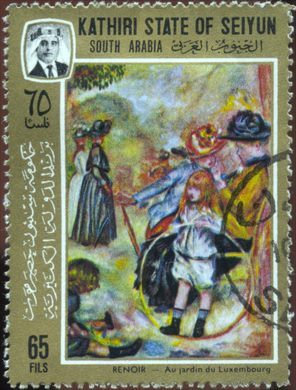 Aden Kathiri de Seiyun (Protetorado Britanico) - 1967 - Pinturas Renoir Jardim do Luxemburgo - 65Fils