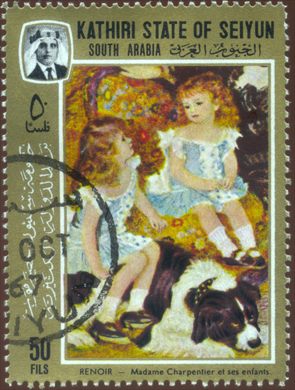 Aden Kathiri de Seiyun (Protetorado Britanico) - 1967 - Pinturas Renoir Madame Charpentier - 50Fils