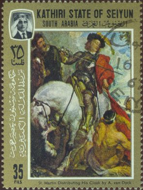 Aden Kathiri de Seiyun (Protetorado Britanico) - 1967 - Pinturas Van Dyck Sao Martinho - 35Fils
