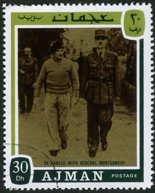 Ajman - 1971 - De Gaulle - Montgomery - 30Dh