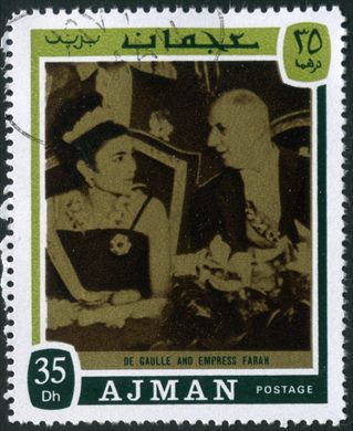 Ajman - 1971 - De Gaulle - Imperatriz Farah - 35Dh