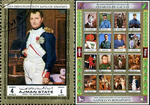 Ajman - 1971 - De Gaulle e Napoleao - Napoleao nas Tulherias - 4R
