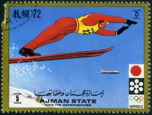 Ajman - 1971 - JO Inverno Sapporo 1972 Salto de Esqui - 5Dh