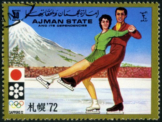 Ajman - 1971 - JO Inverno Sapporo 1972 Patinagem Artistica Pares - 20Dh