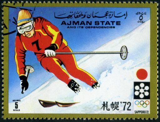 Ajman - 1971 - JO Inverno Sapporo 1972 Esqui Alpino - 5R