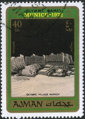 Ajman - 1971 - JO Munique 1972 Aldeia Olimpica - 40Dh