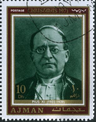 Ajman - 1971 - Natal Papas - Pio XI - 10Dh
