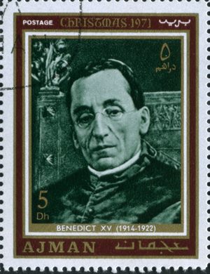 Ajman - 1971 - Natal Papas - Bento XV - 5Dh