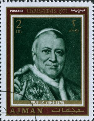 Ajman - 1971 - Natal Papas - Pio IX - 2Dh