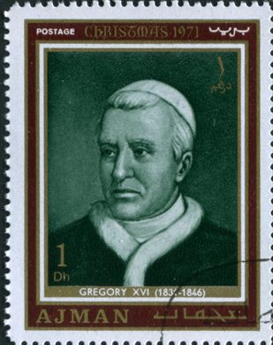 Ajman - 1971 - Natal Papas - Gregorio XVI - 1Dh