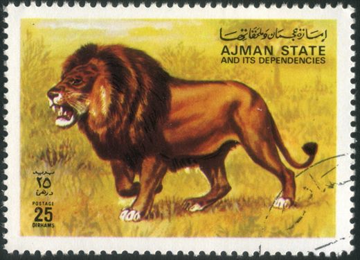 Ajman - 1972 - Animais Selvagens - 25Dh