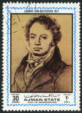 Ajman - 1972 - Beethoven - 30Dh