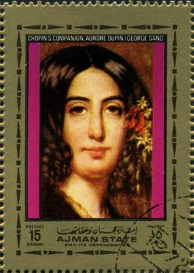 Ajman - 1972 - Chopin - George Sand - 15Dh