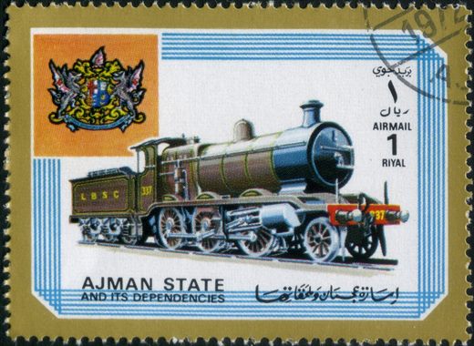 Ajman - 1972 - Comboios - Locomotiva LBSC - 1R
