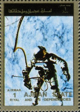 Ajman - 1972 - Espaco EUA - Spacewalk Gemini - 1R
