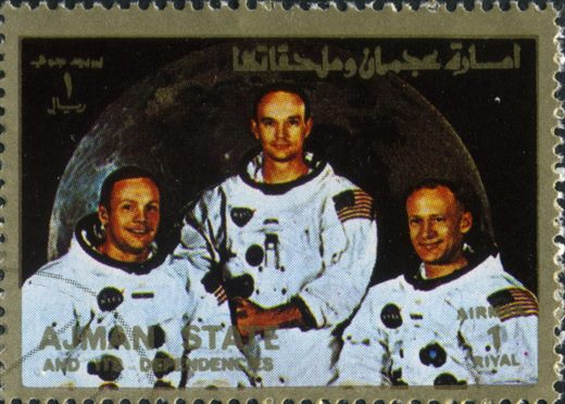 Ajman - 1972 - Espaco EUA - Tripulacao Apollo 11 - 1R